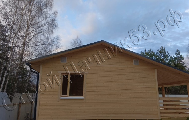 3 Каркасно-щитовой дом  Д-141, 6х8м, 48 М², Владимирская область, Киржачский район, снт Салют (1)